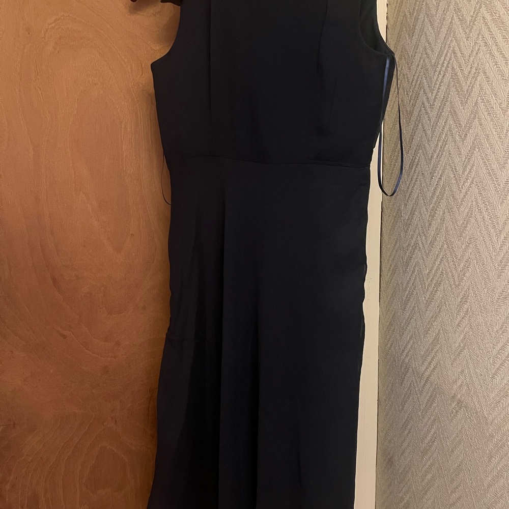 J. Crew One Shoulder Black Dress